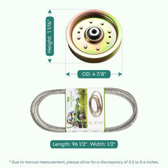 PetMigo flat idler pulley side profile showing OEM-style design for correct tracking