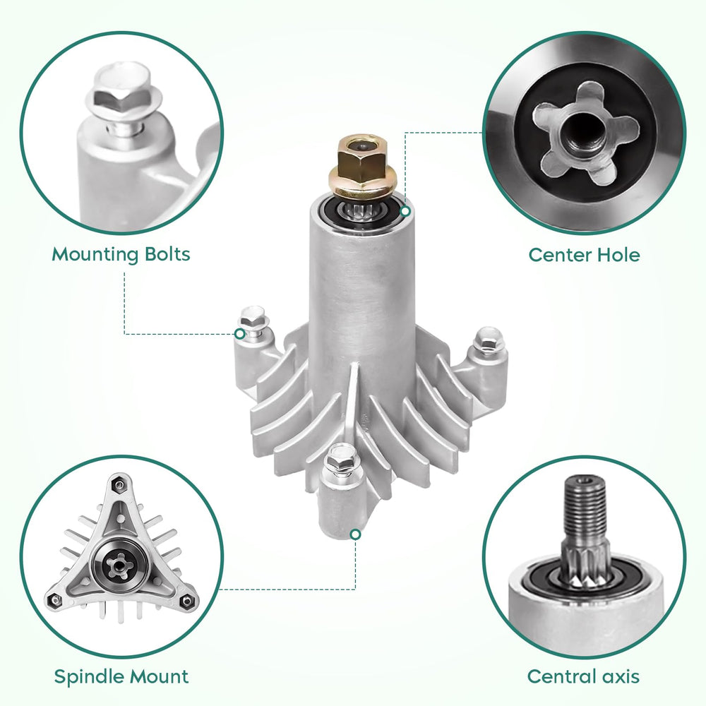 PetMigo spindle assembly close-up showing bearing and durability benefits