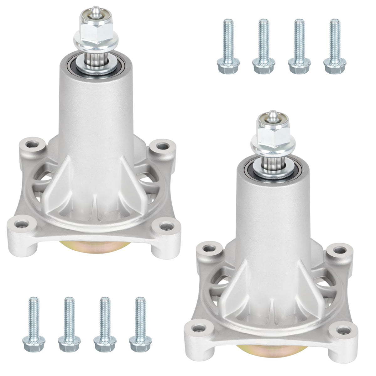 PetMigo spindle assembly front view showing housing and bolt pattern for easy fit