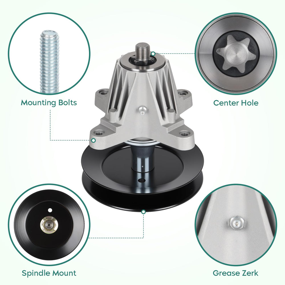 PetMigo spindle flange bolt pattern detail showing 6-point star design benefit secure mounting