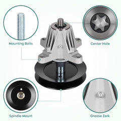 PetMigo spindle flange bolt pattern detail showing 6-point star design benefit secure mounting