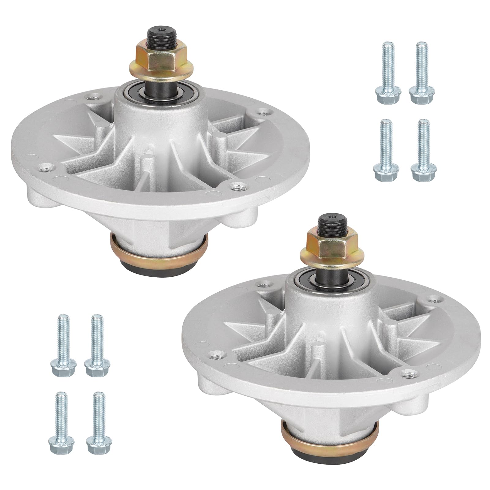 PetMigo spindle front view showing flange and shaft for accurate fit