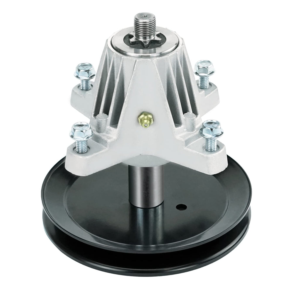 PetMigo spindle front view showing mounting flange and bolt pattern, improves fit accuracy