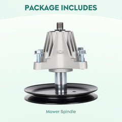 PetMigo spindle installed on a 46-inch deck demonstrating restored blade alignment