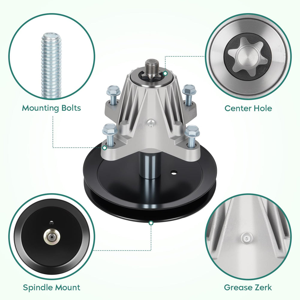 PetMigo spindle pulley face with 6¼ inch diameter visible for correct belt seating
