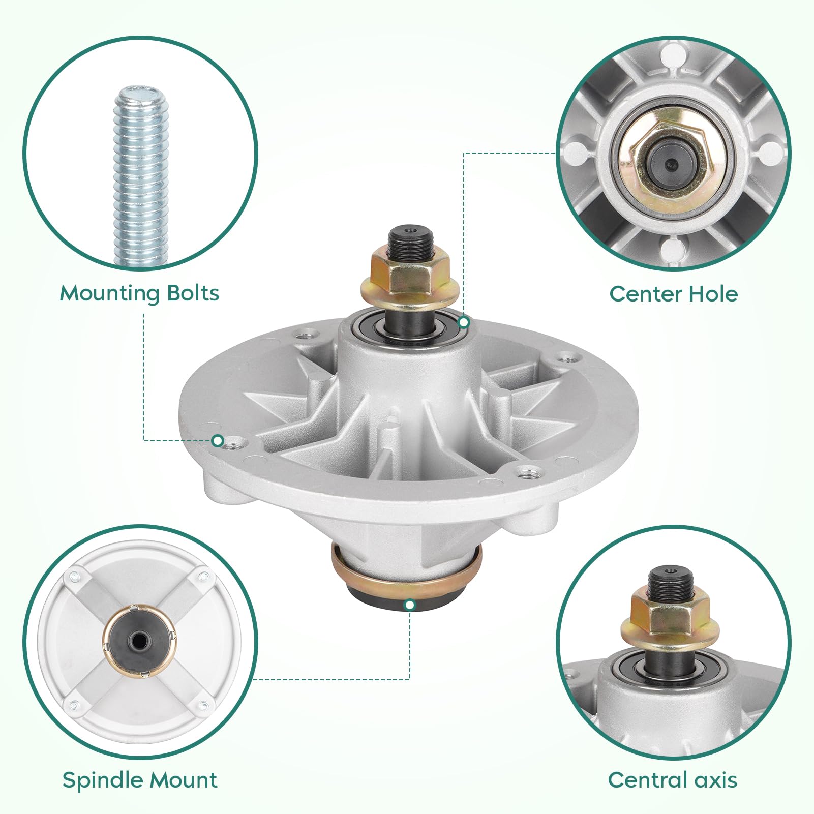 PetMigo spindle top shaft detail showing machined surface for secure blade attachment