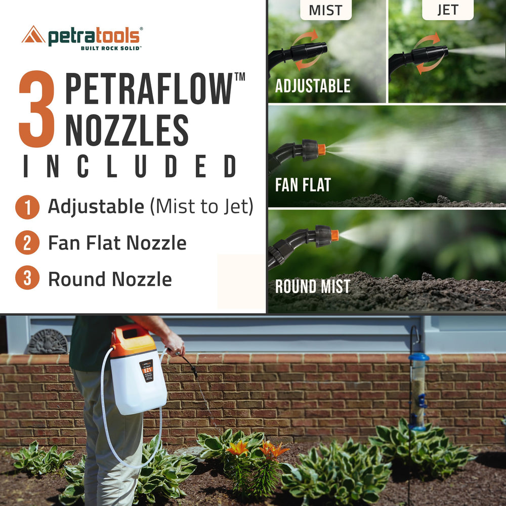 Petra EZ1 in use garden scene spraying plants to speed up watering and treatments
