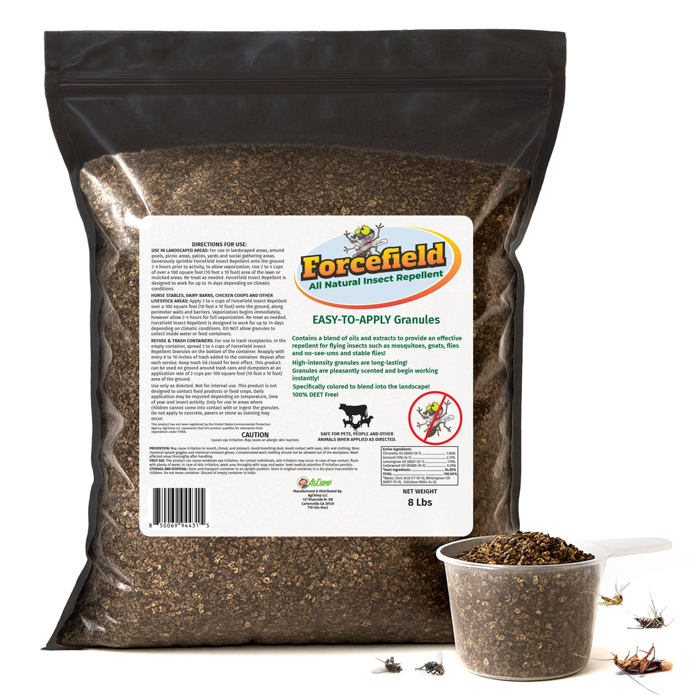Petra ForceField front packaging showing 8 lb bag and label benefit