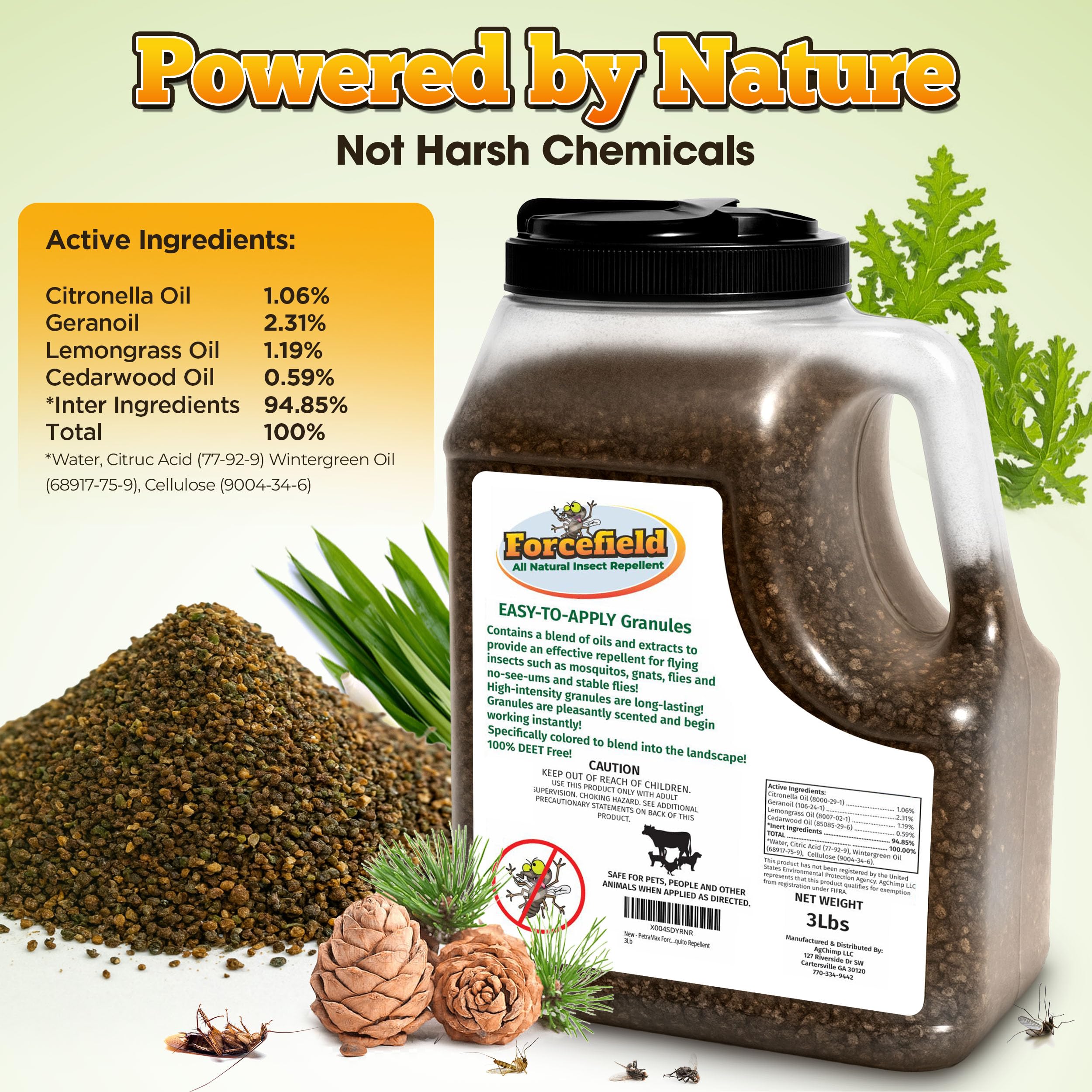 Petra ForceField applied along garden edge reducing mosquitoes benefit
