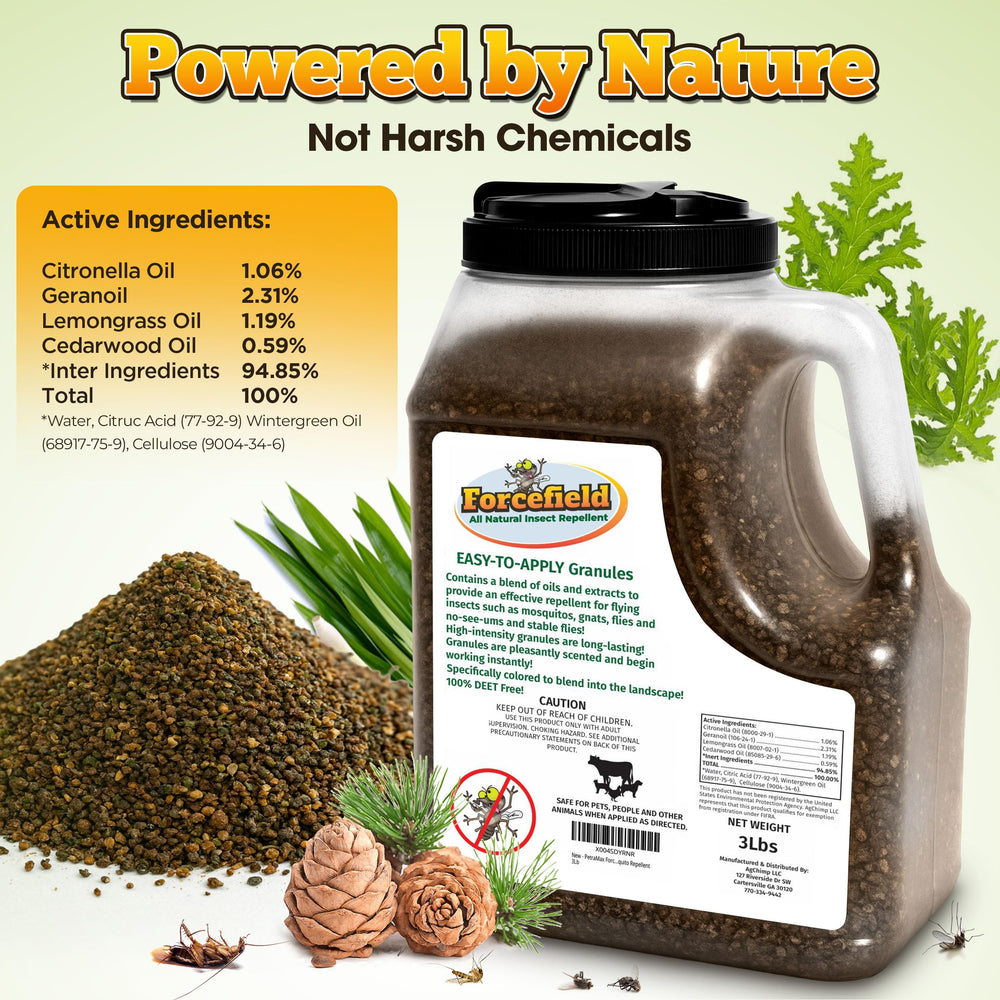 Petra ForceField applied along garden edge reducing mosquitoes benefit