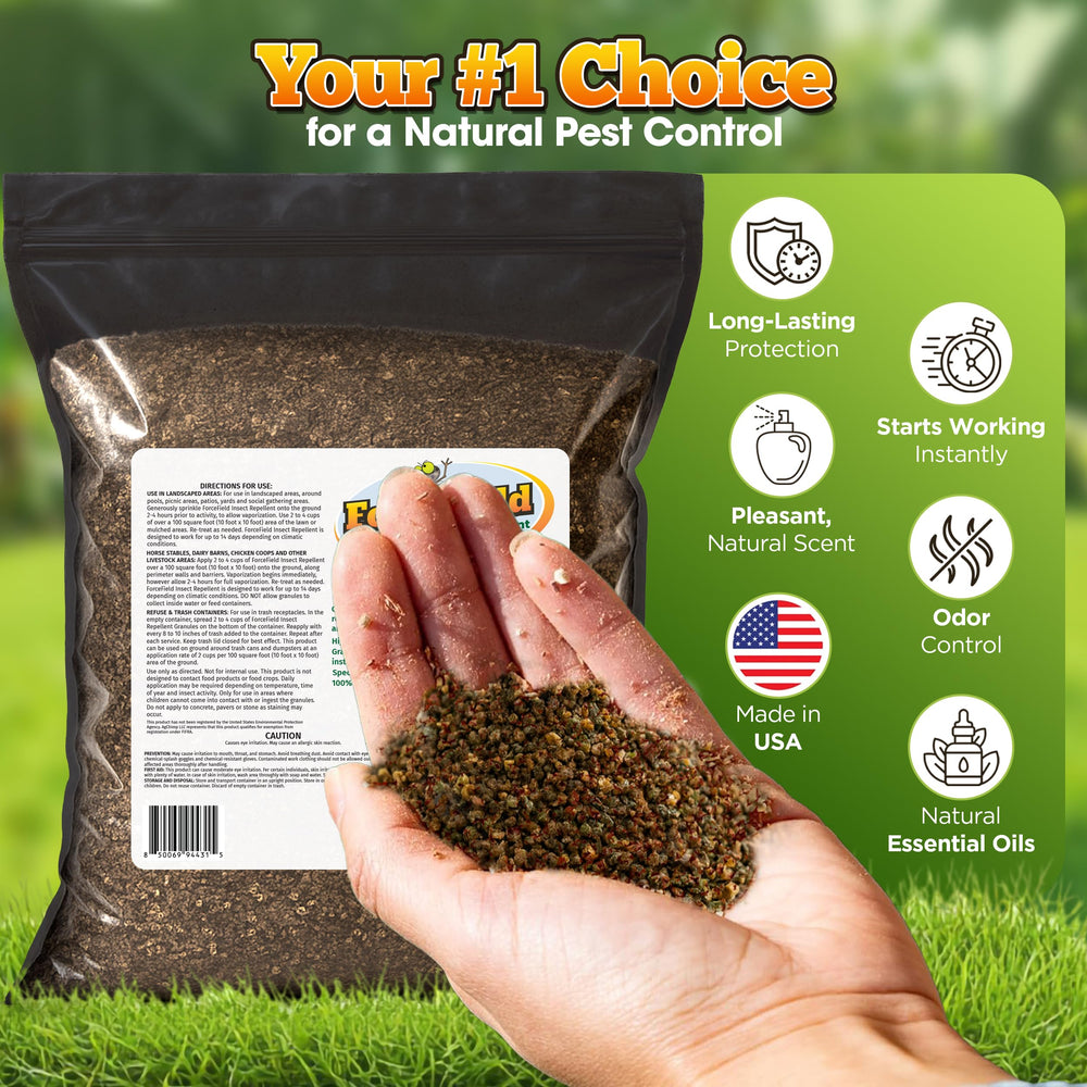 Petra ForceField treated lawn wide shot highlighting reduced mosquito zones