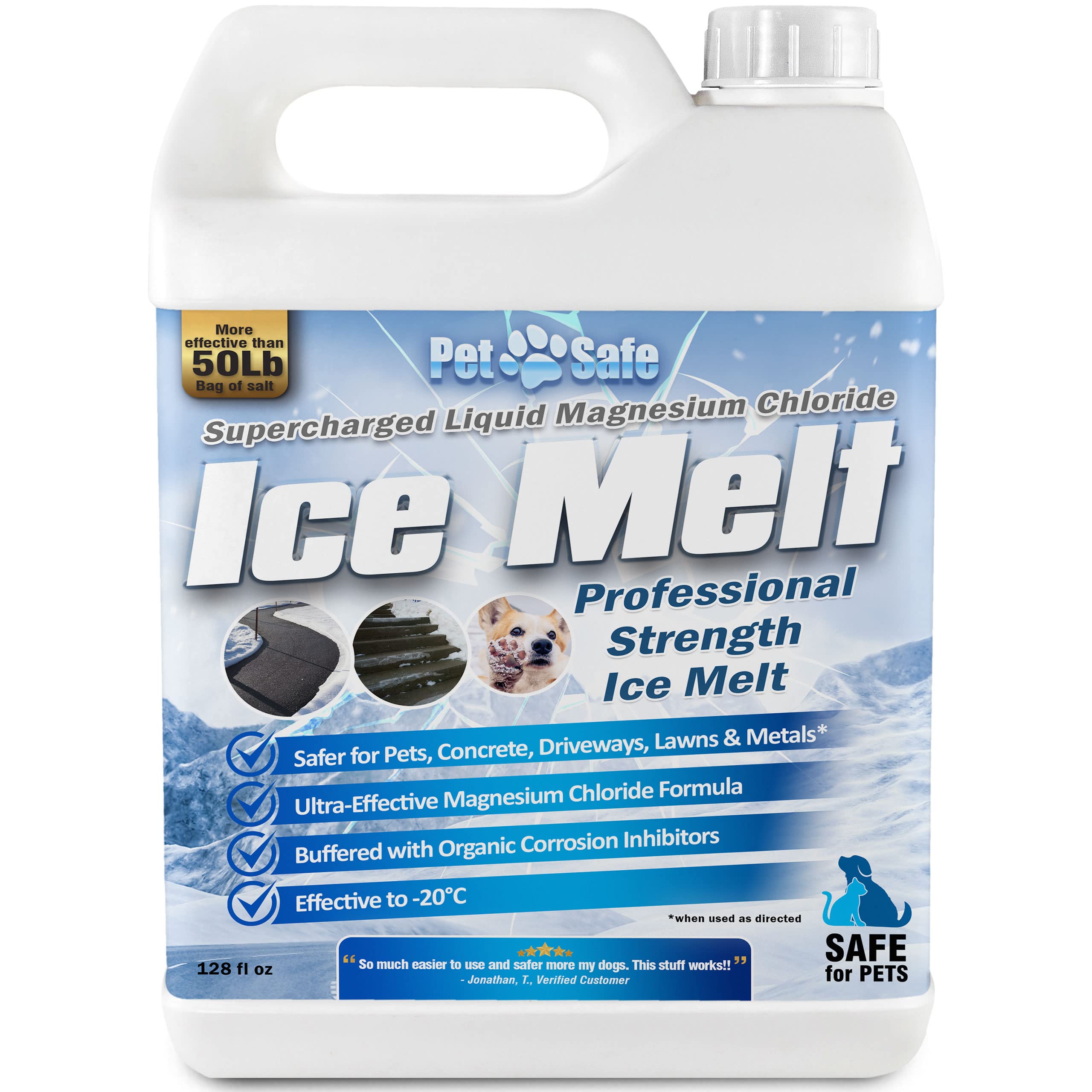 Petra front label on one-gallon bottle showing product identity and benefits