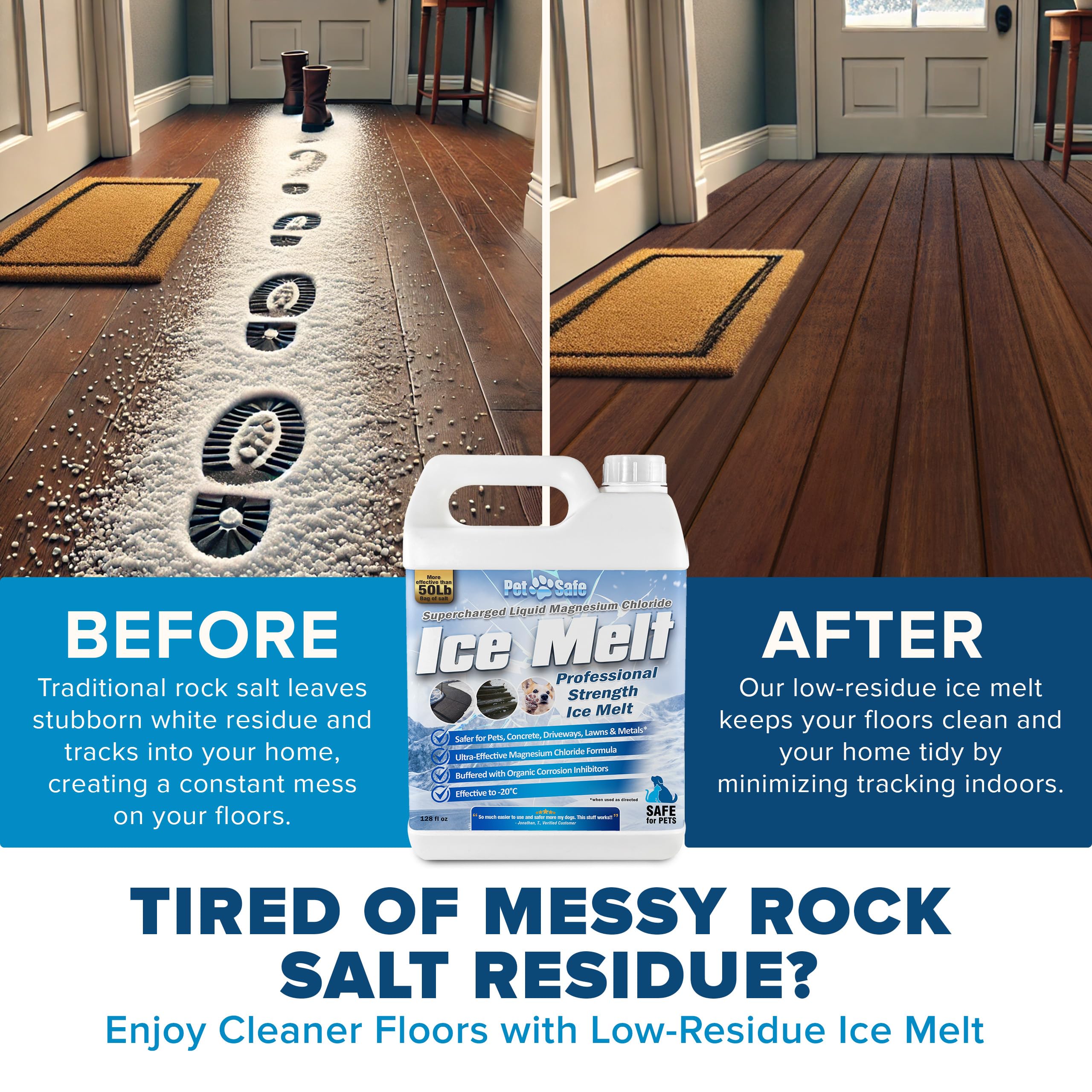 Petra cleared entryway with melted sidewalk showing safe, neat results