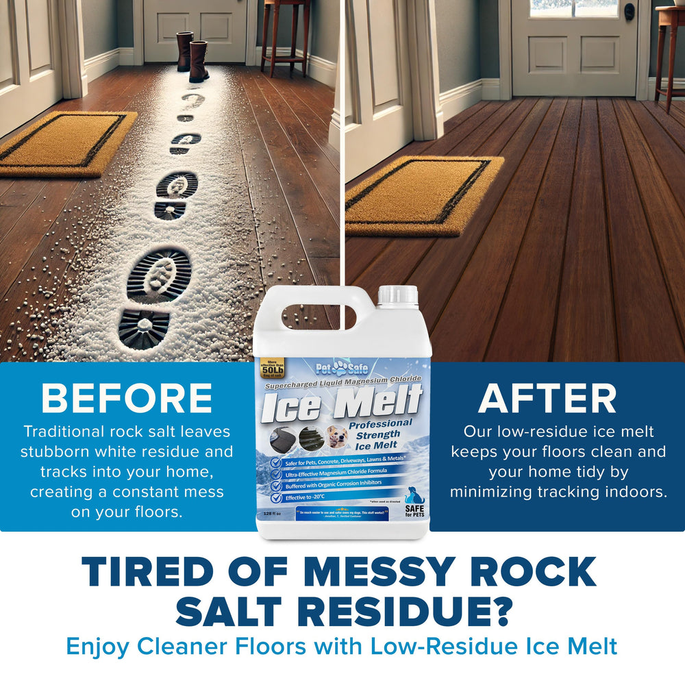 Petra cleared entryway with melted sidewalk showing safe, neat results
