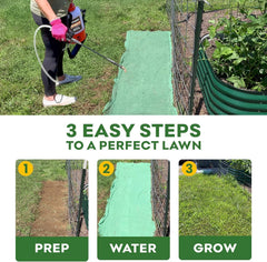 PETRAMAX fiber mesh texture across mat holds seed and prevents washout