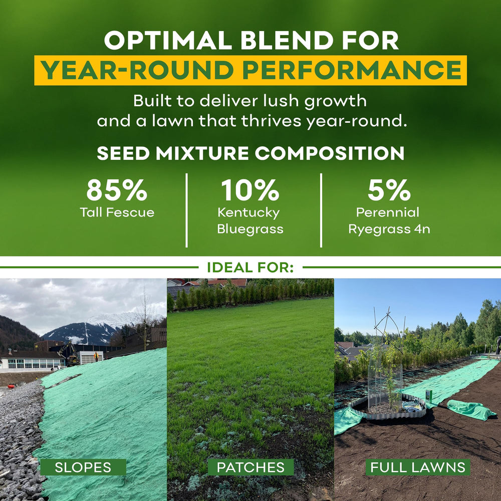 PETRAMAX ReadyRoll on a slope demonstrating erosion control and seed stability