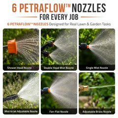 PetraTools six-nozzle kit close-up offering precise pattern options for users