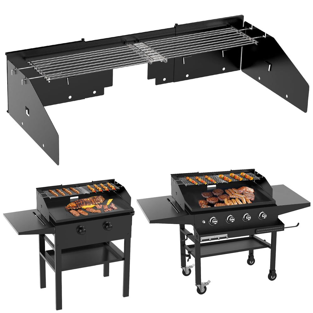 Petrirufun front view mounted on 36-inch griddle for stable cooking