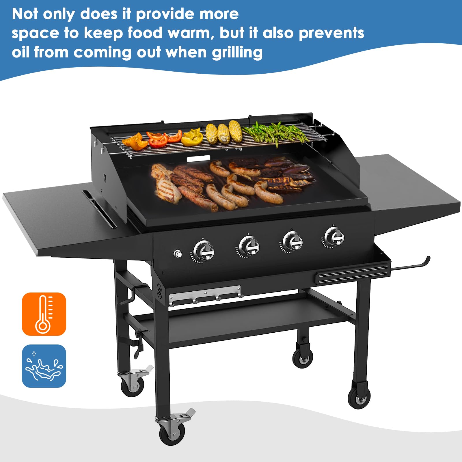 Petrirufun wind guard and rack in use with burgers to improve results