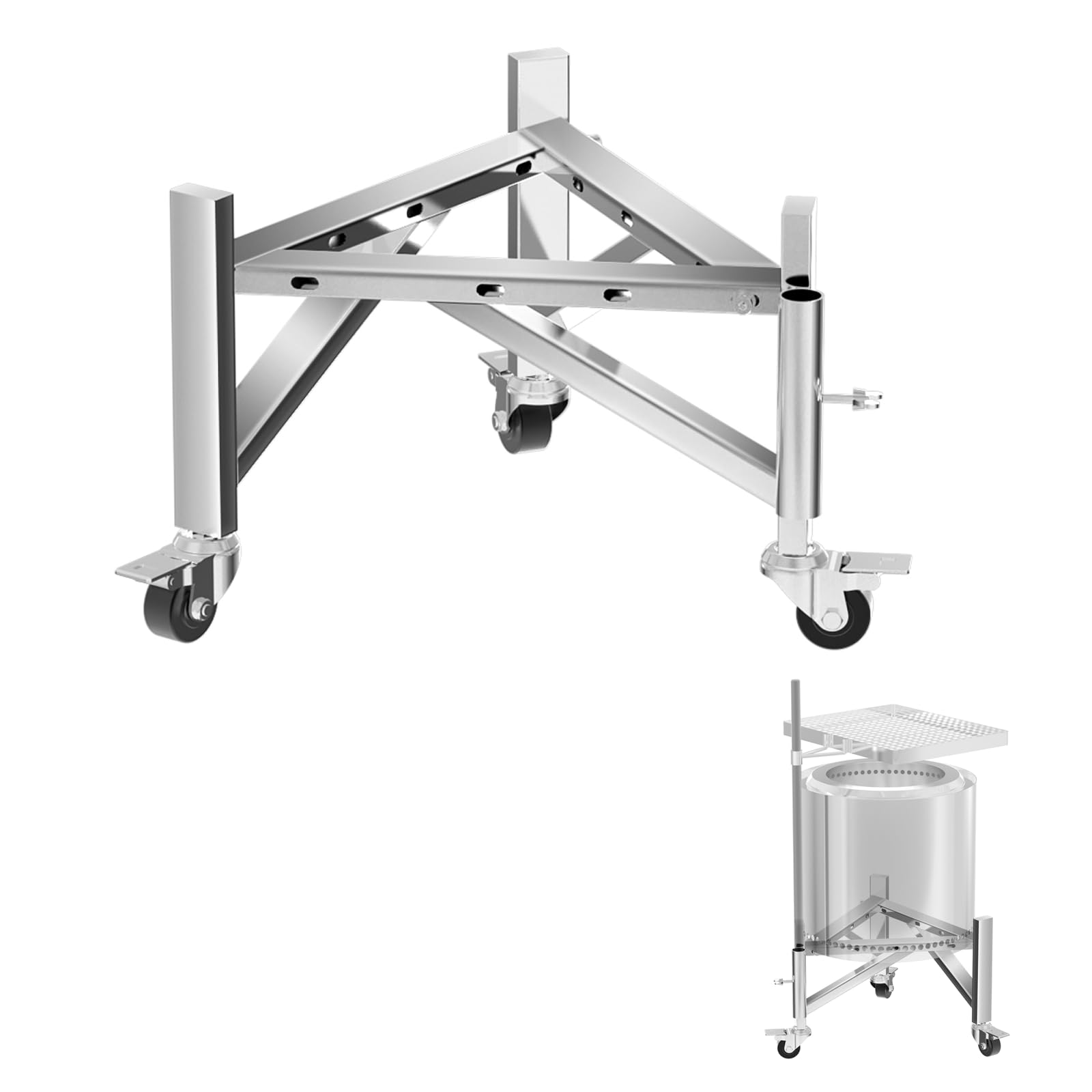 Petrirufun stand front view showing sturdy base and stable support benefit