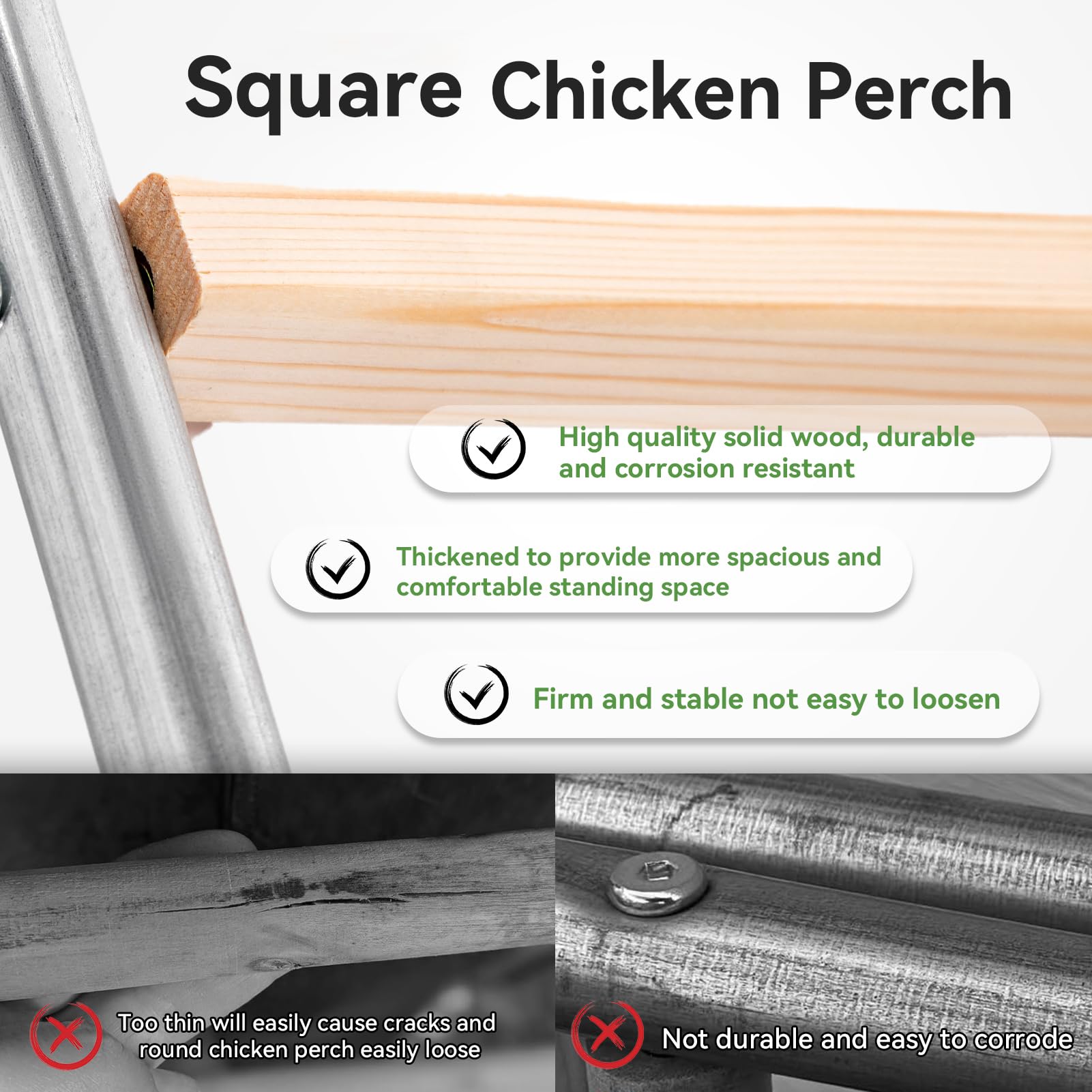 Petsfit side view of tiered layout maximizing perch space for more chickens