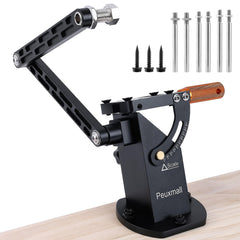 Peuxmall front view of sharpener showing full frame and clamp benefit precision