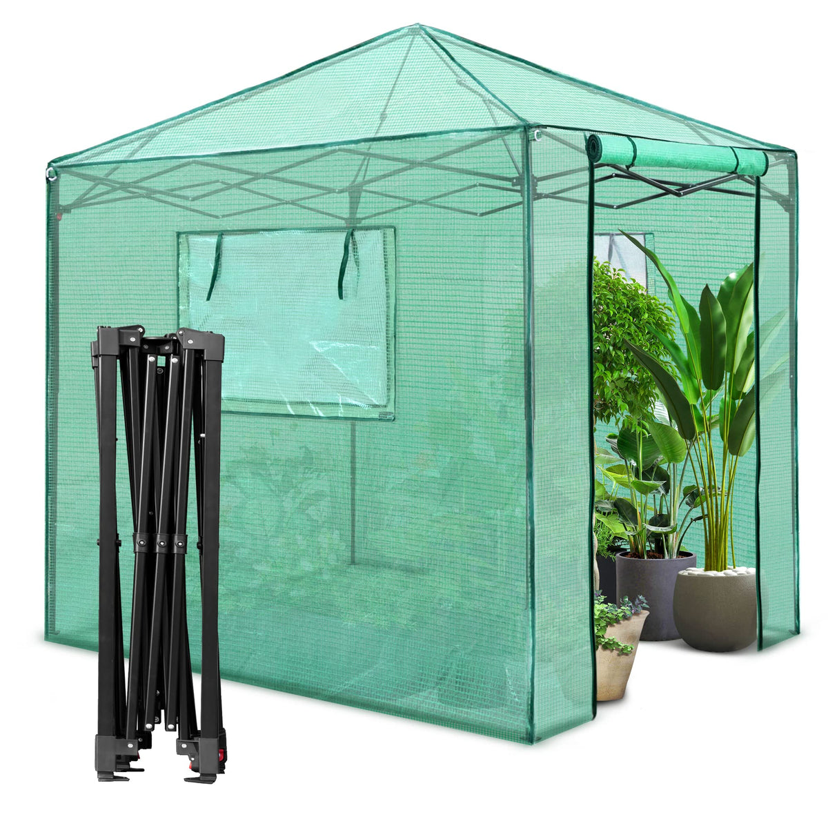 PexFix front view of greenhouse showing full structure and easy access
