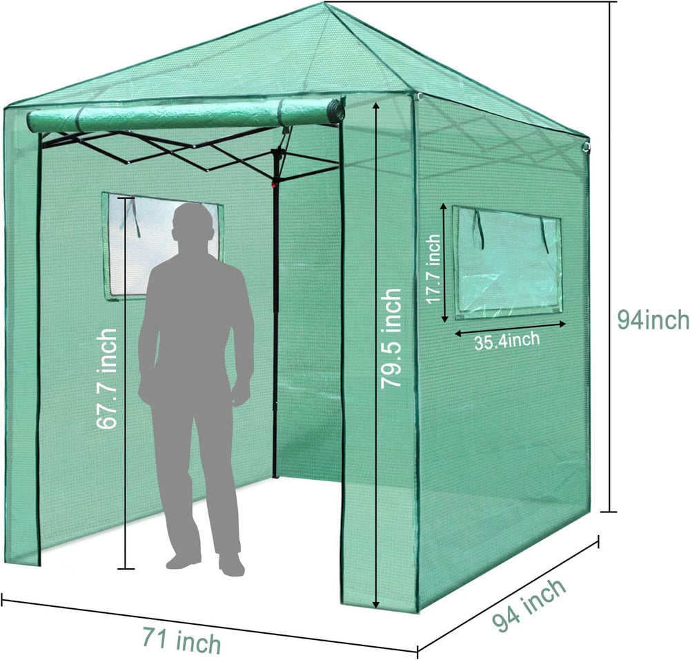 PexFix interior walk-in space with pots showing comfortable gardening access