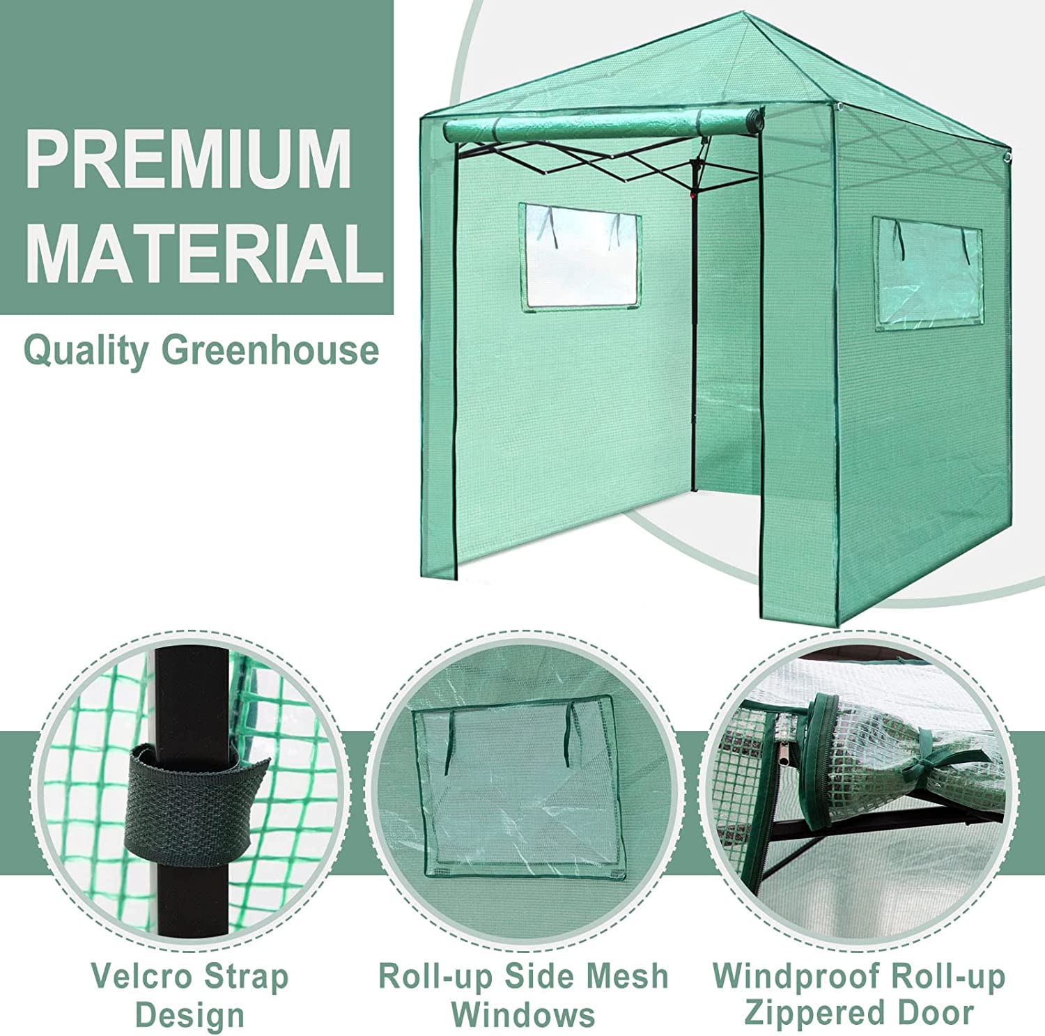 PexFix steel frame with sandbags and stakes highlighting sturdy anchoring