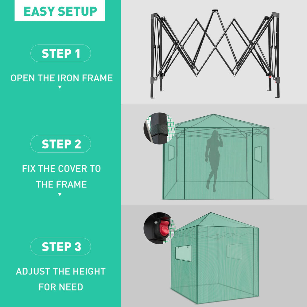 PexFix zipper door open showing easy entry and ventilation benefit
