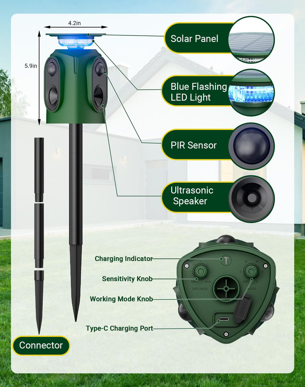 PEXPEL dual pack placed on lawn providing expanded coverage across yard