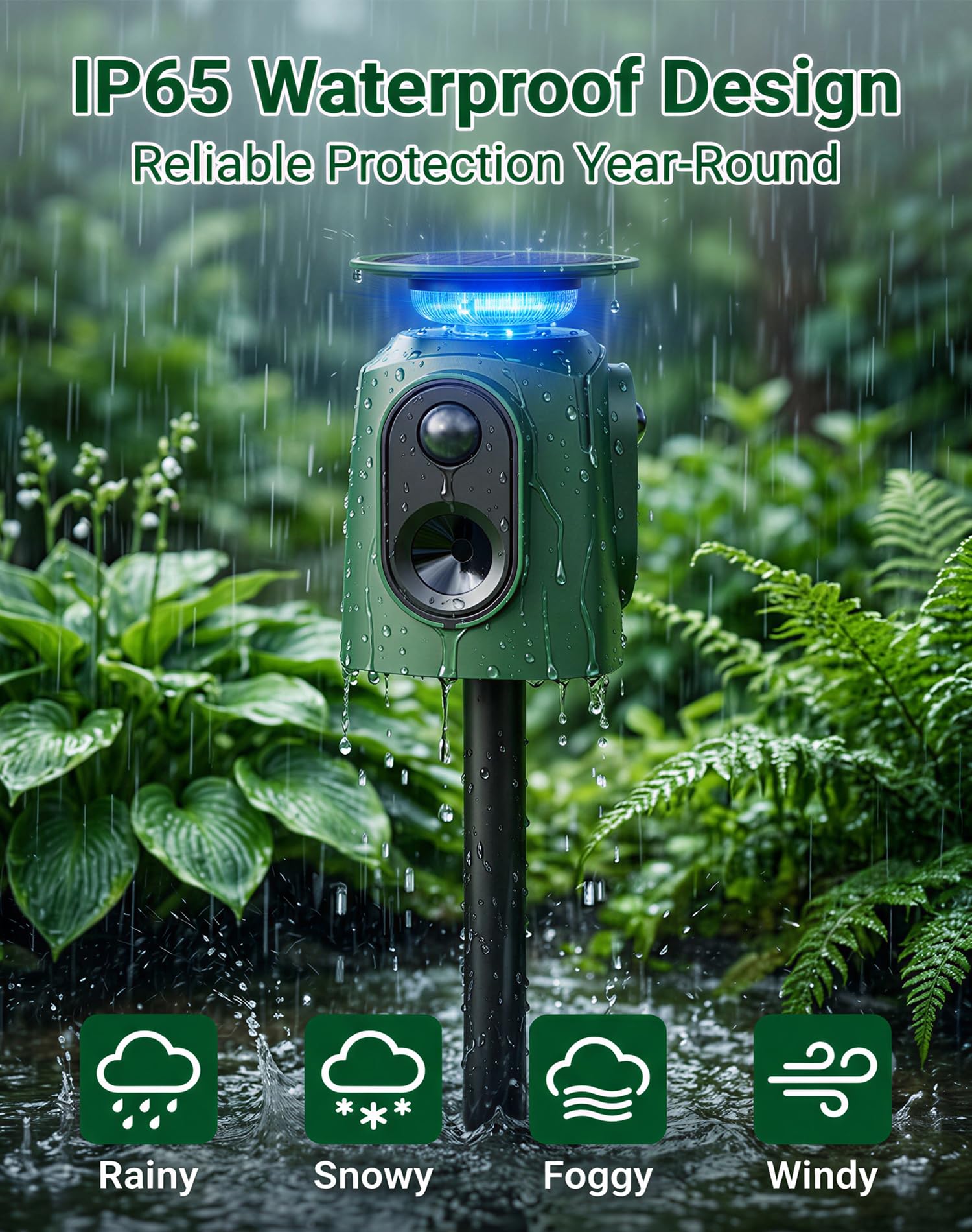 PEXPEL Type-C USB charging port for reliable power during cloudy weather