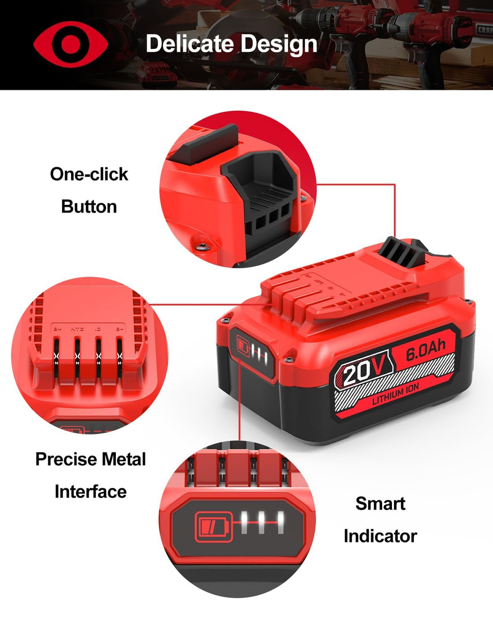 PEYESTEN battery LED indicator lit while checking remaining charge