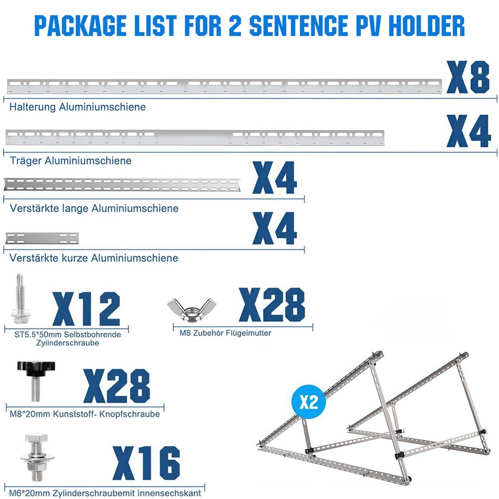 PFCTART parts and hardware layout showing complete kit for simple assembly benefit