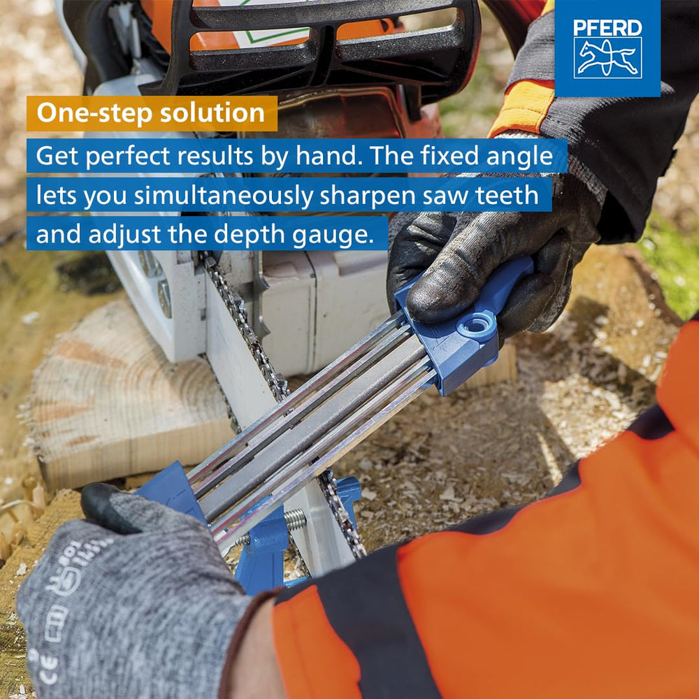 PFERD CS-X next to a ruler showing scale and portability benefit