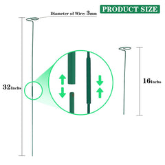 PFNRTH joined 31-inch stake installed beside tall tomato for stronger support