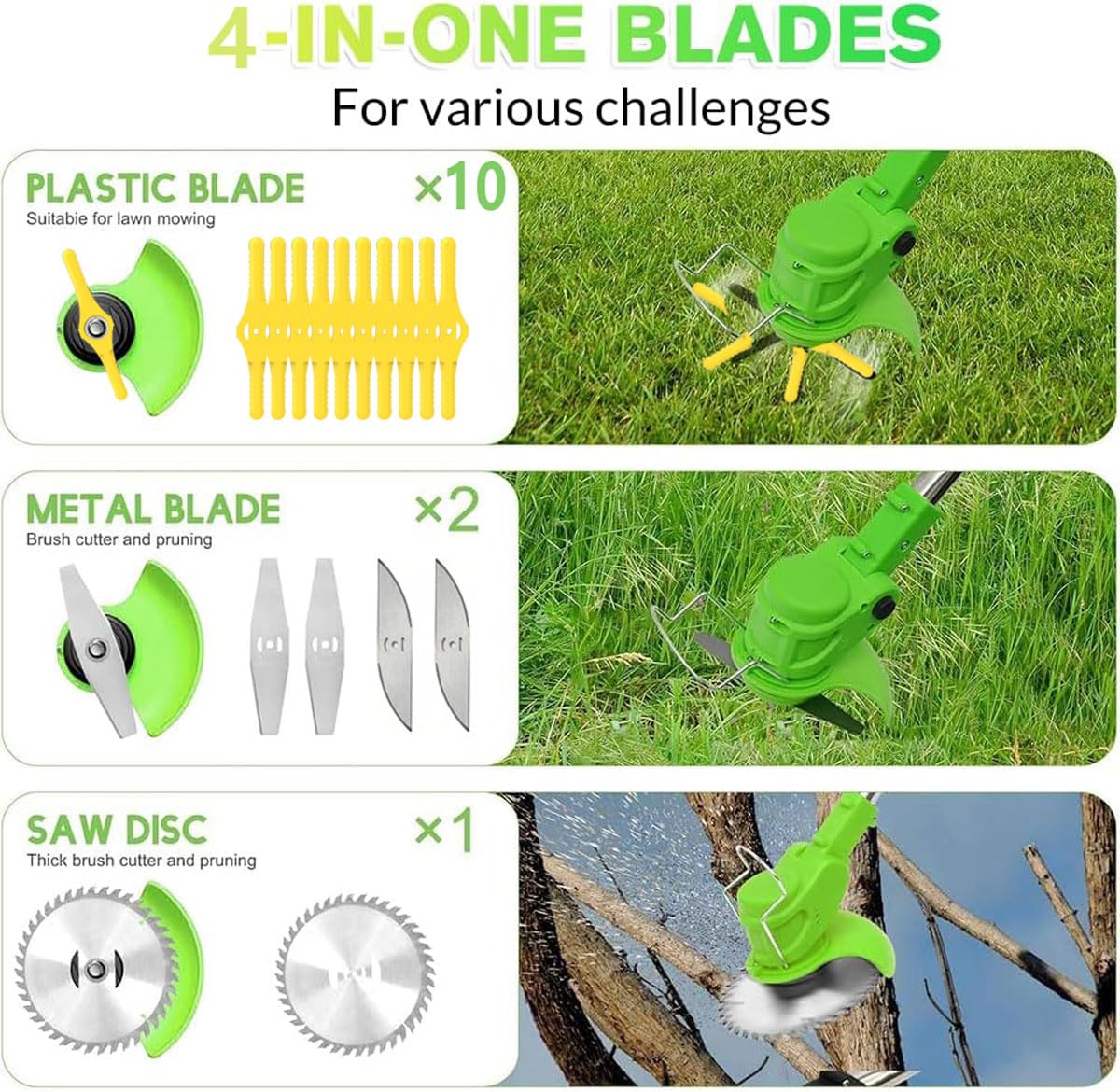 PFYELYI close-up of included blades highlighting versatile cutting options