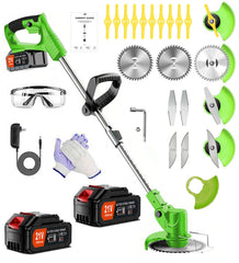 PFYELYI front view of cordless weed wacker showing compact design and ease