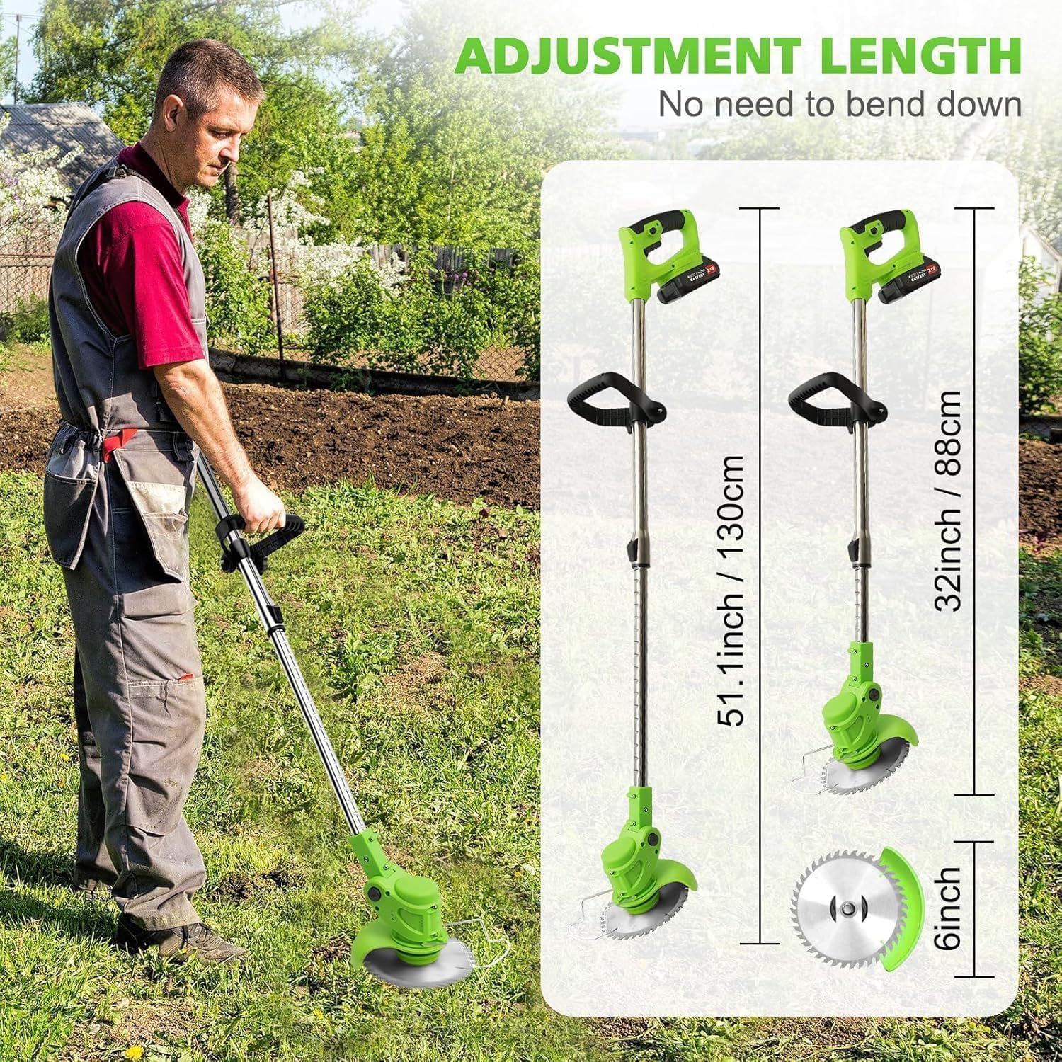 PFYELYI trimmer in use along lawn edge delivering clean professional finish