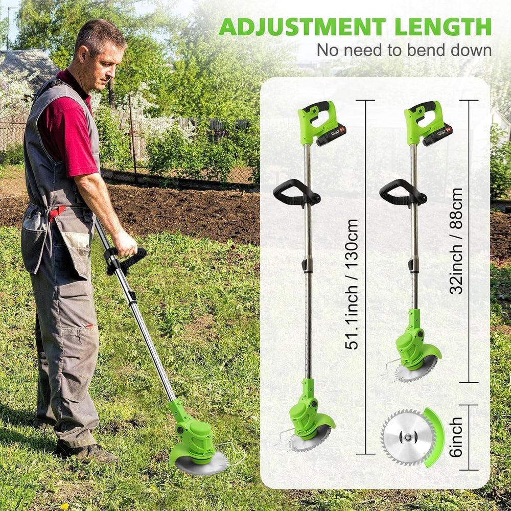 PFYELYI trimmer in use along lawn edge delivering clean professional finish