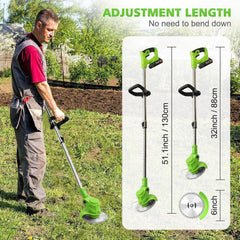 PFYELYI trimmer in use along lawn edge delivering clean professional finish
