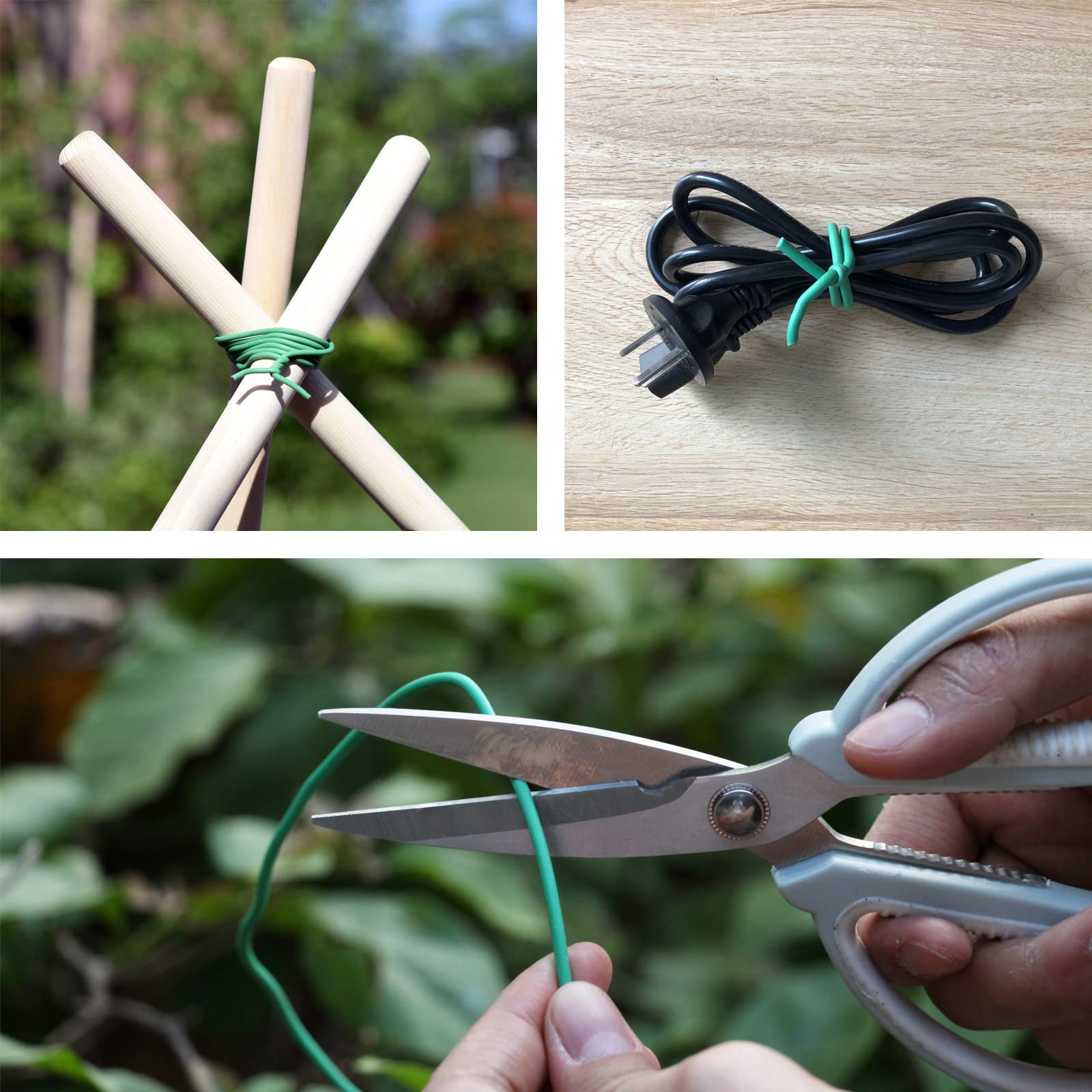 PGarden-EZ ties used in garden scene showing neat plant training benefit