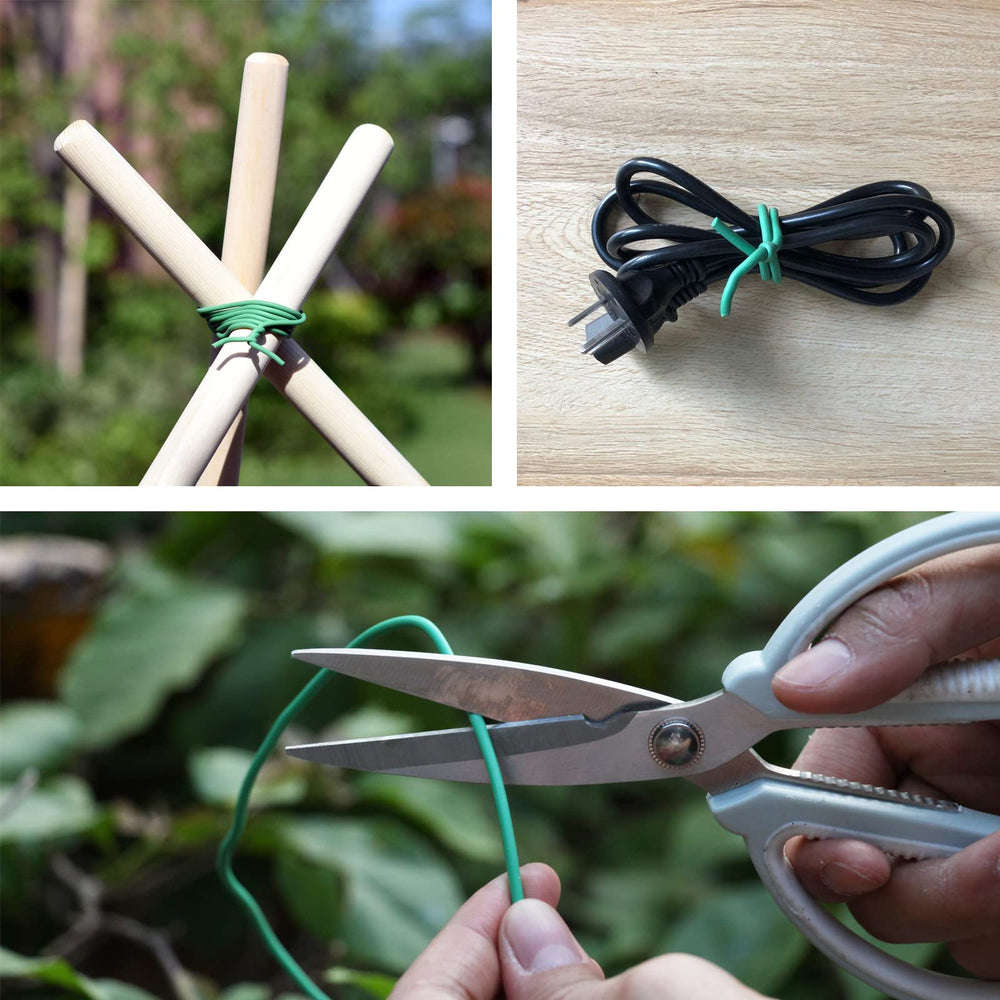 PGarden-EZ ties used in garden scene showing neat plant training benefit