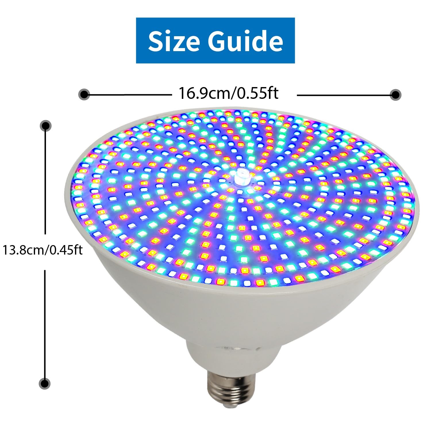 PGGBOO close-up of LED diodes showing bright color output and efficient illumination benefit