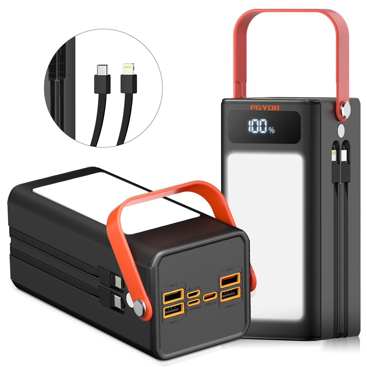 PGYOB front view showing ports and ready-to-use convenience