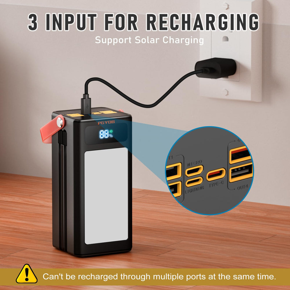 PGYOB included charging cable and user manual for out-of-box use