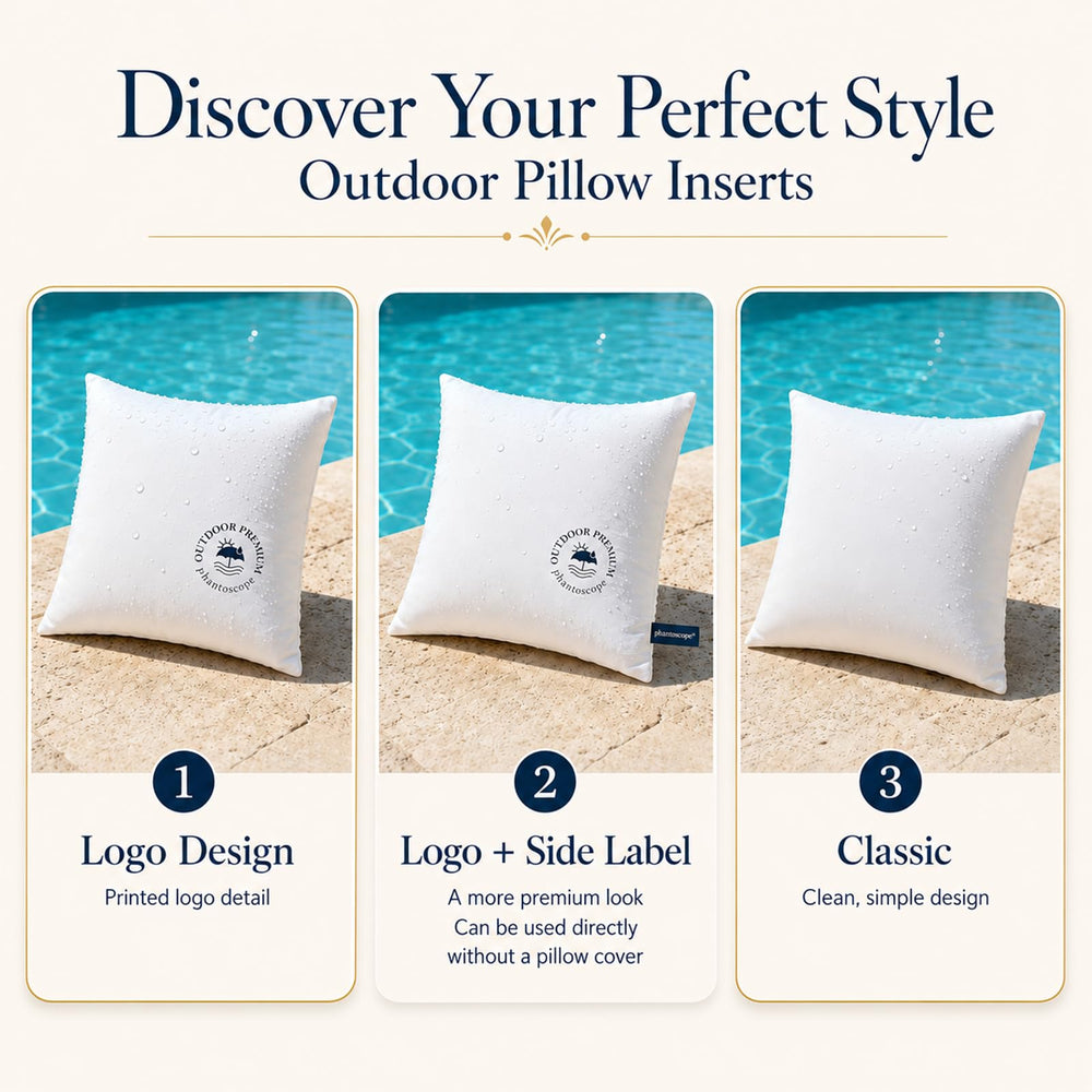 Phantoscope insert used on patio sofa with covers for stylish outdoor seating