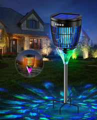 PhatroyYee front view showing solar panel and cordless benefit