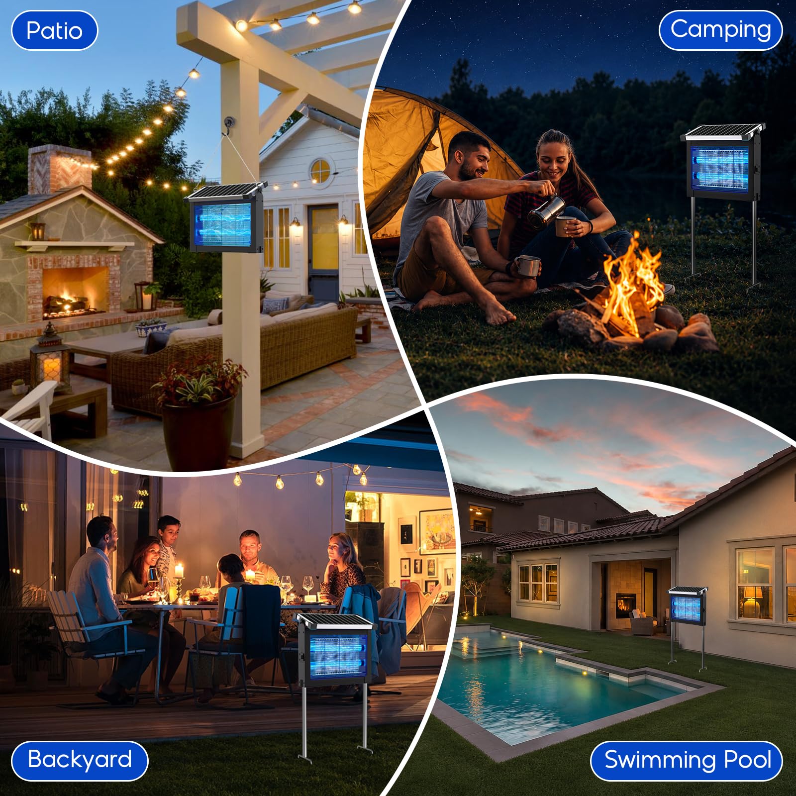 PhatroyYee glowing at night on a patio showing UV attraction and peaceful evenings
