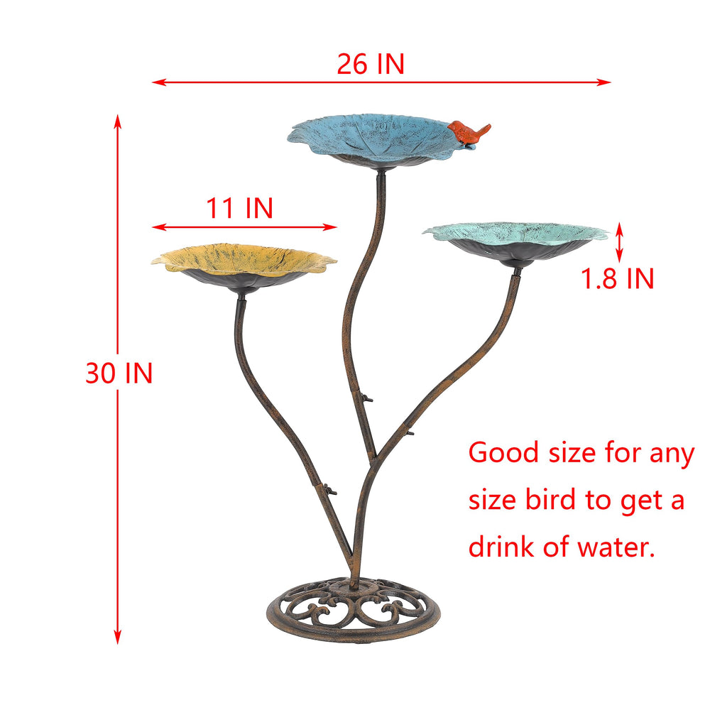 Phaxth birdbath in garden setting showing attraction and placement benefit